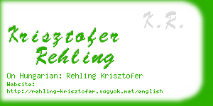 krisztofer rehling business card